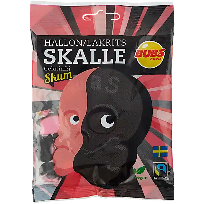Hallon/Lakrits Skalle Gelatinfri Skum